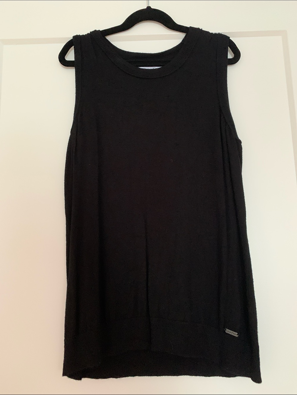 Calvin Klein Black Crewneck Tank Top